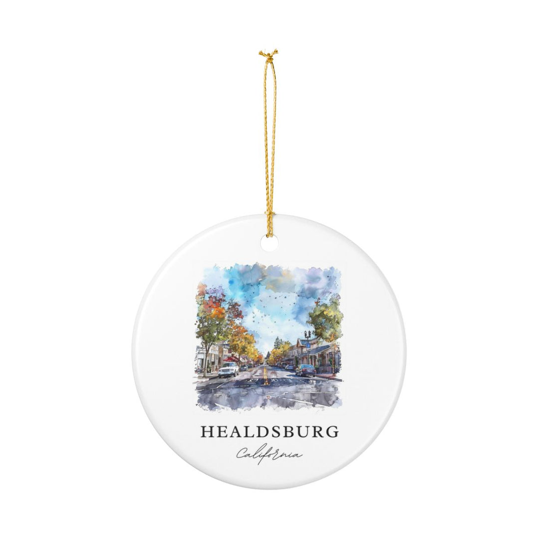 Healdsburg CA Ornament: Unique Healdsburg Souvenir, Healdsburg California Xmas Decor, and Authentic Healdsburg Gift