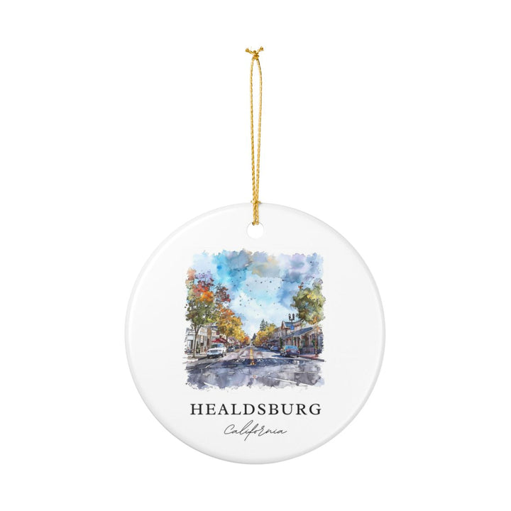 Healdsburg CA Ornament: Unique Healdsburg Souvenir, Healdsburg California Xmas Decor, and Authentic Healdsburg Gift
