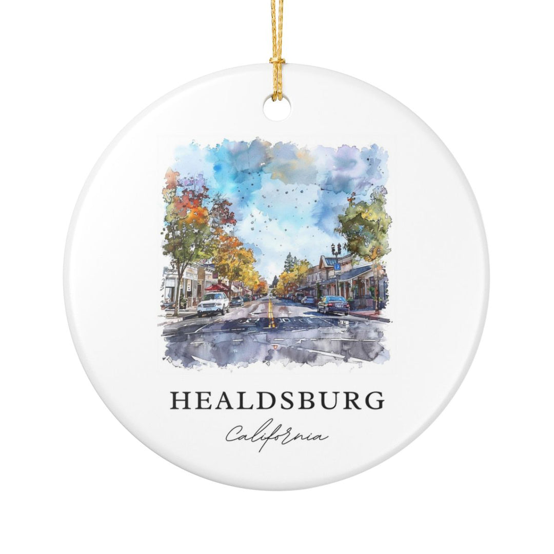 Healdsburg CA Ornament: Unique Healdsburg Souvenir, Healdsburg California Xmas Decor, and Authentic Healdsburg Gift