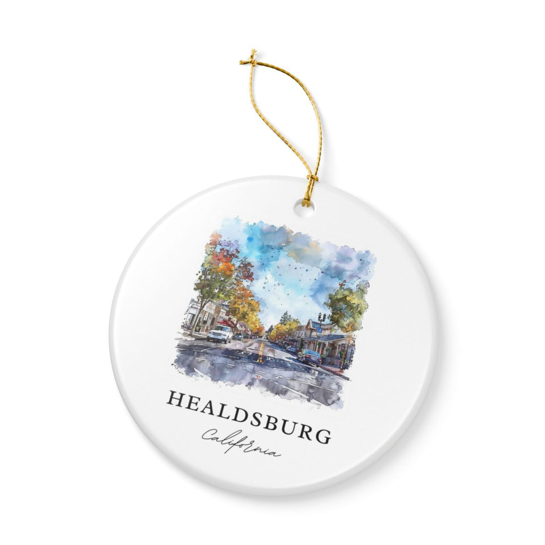 Healdsburg CA Ornament: Unique Healdsburg Souvenir, Healdsburg California Xmas Decor, and Authentic Healdsburg Gift