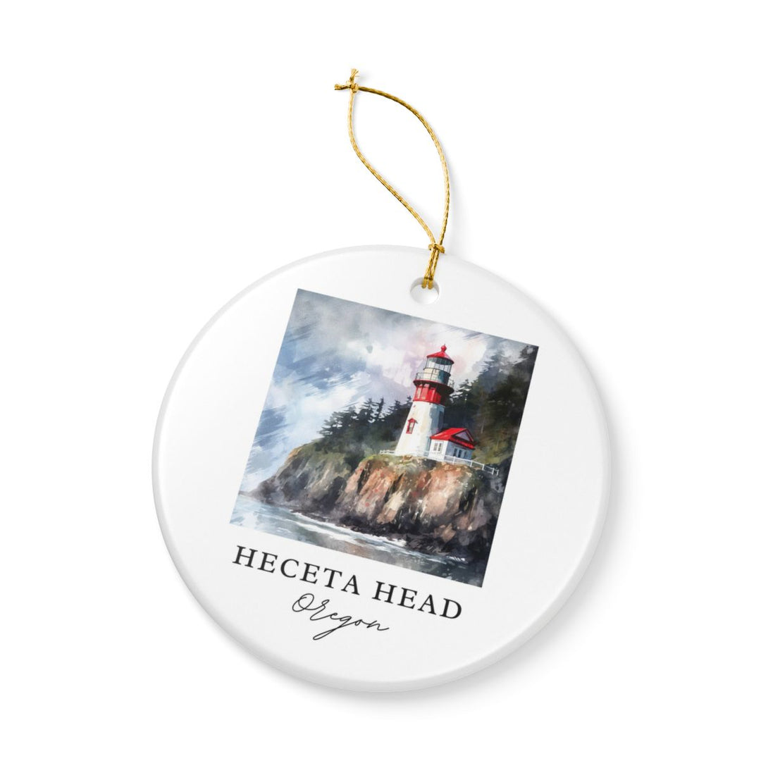 Heceta Head Oregon Ornament: Unique Heceta Head Souvenir, Heceta Head Oregon Xmas Decor, and Authentic Heceta Head Gift