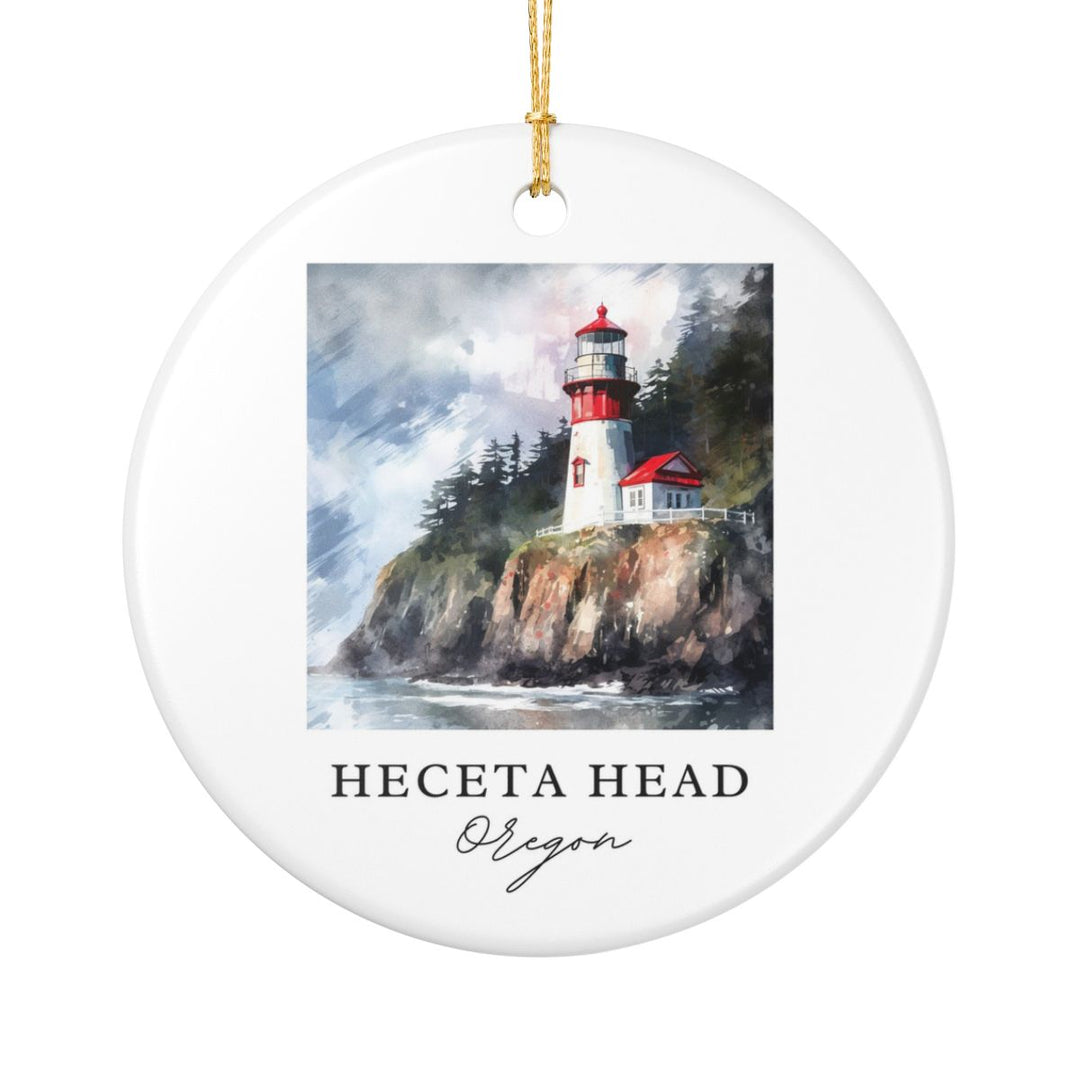 Heceta Head Oregon Ornament: Unique Heceta Head Souvenir, Heceta Head Oregon Xmas Decor, and Authentic Heceta Head Gift