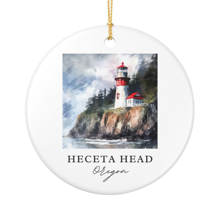Heceta Head Oregon Ornament: Unique Heceta Head Souvenir, Heceta Head Oregon Xmas Decor, and Authentic Heceta Head Gift