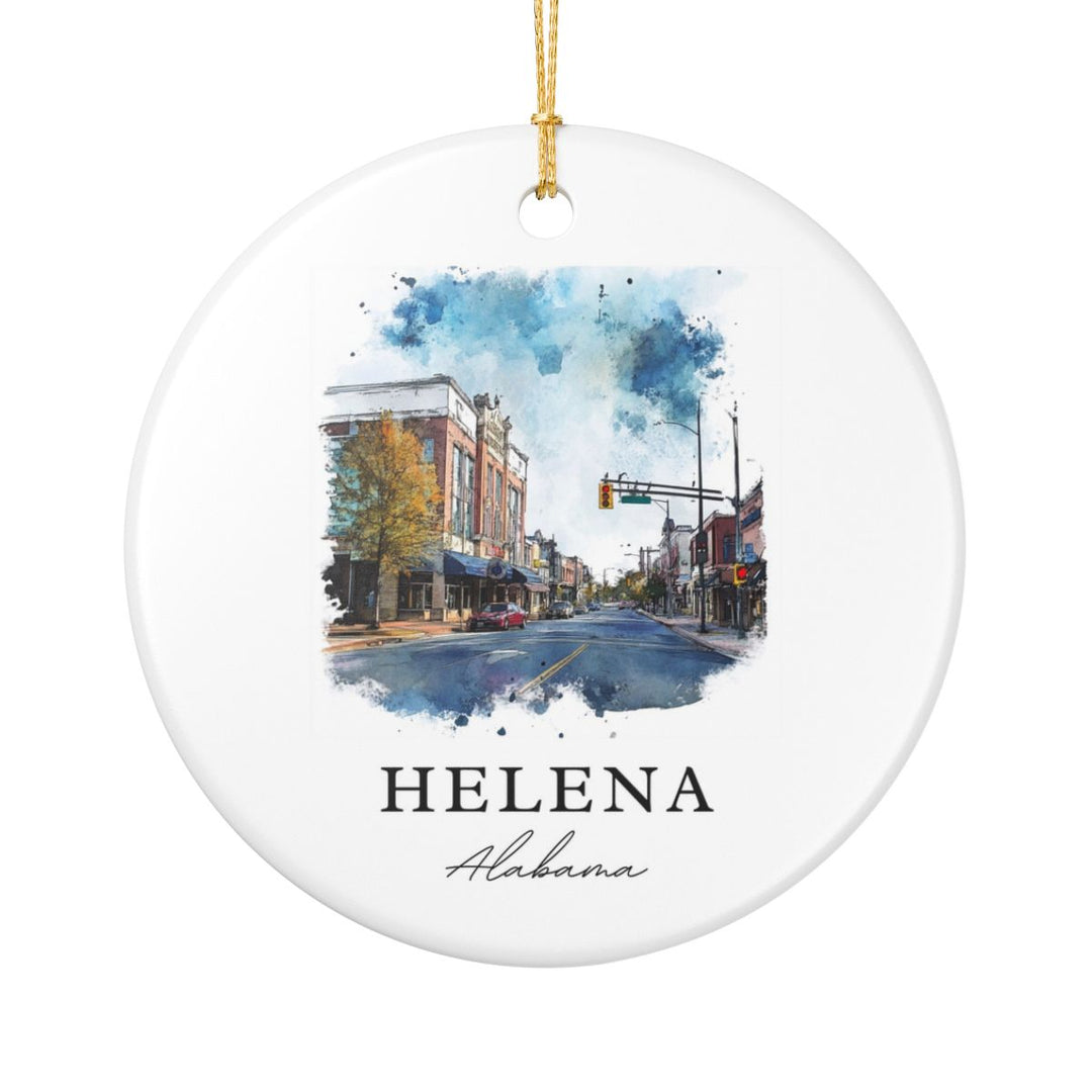 Helena Alabama USA Ornament: Unique Helena Souvenir, Helena Alabama Xmas Decor, and Authentic Helena Gift