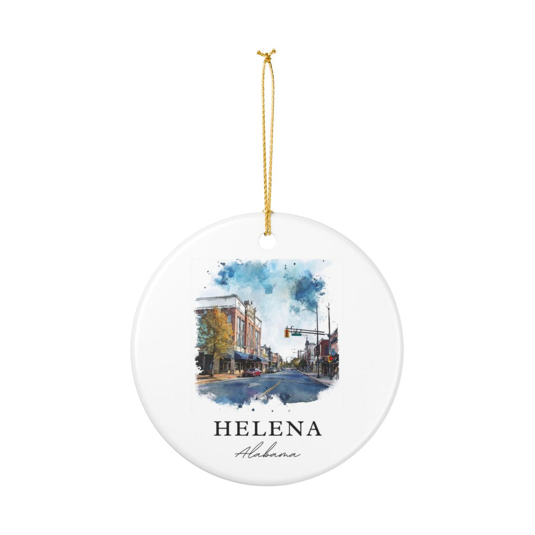Helena Alabama USA Ornament: Unique Helena Souvenir, Helena Alabama Xmas Decor, and Authentic Helena Gift