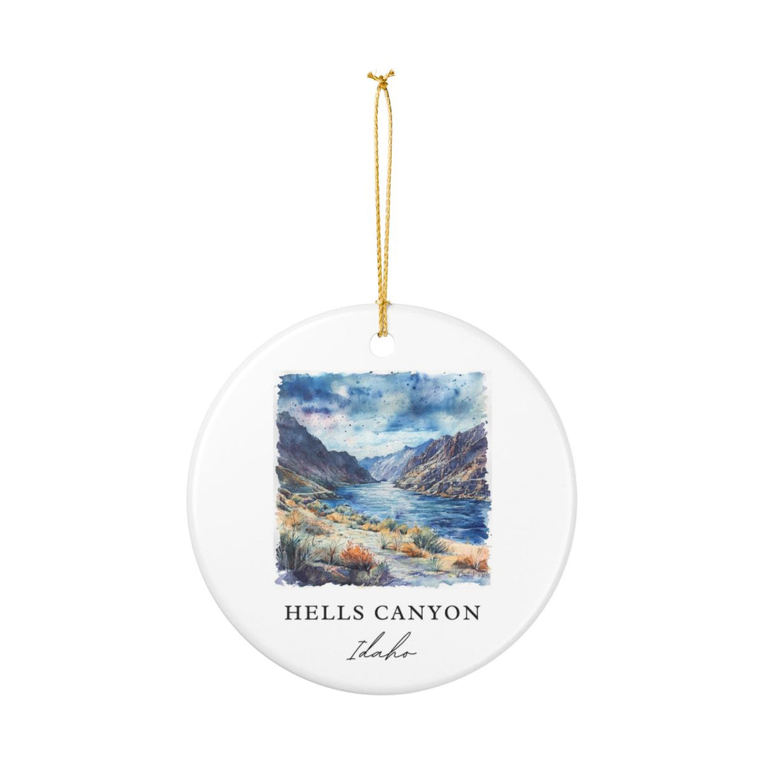 Hells Canyon Idaho Ornament: Unique Hells Canyon Souvenir, Hells Canyon Idaho Xmas Decor, and Authentic Hells Canyon Gift
