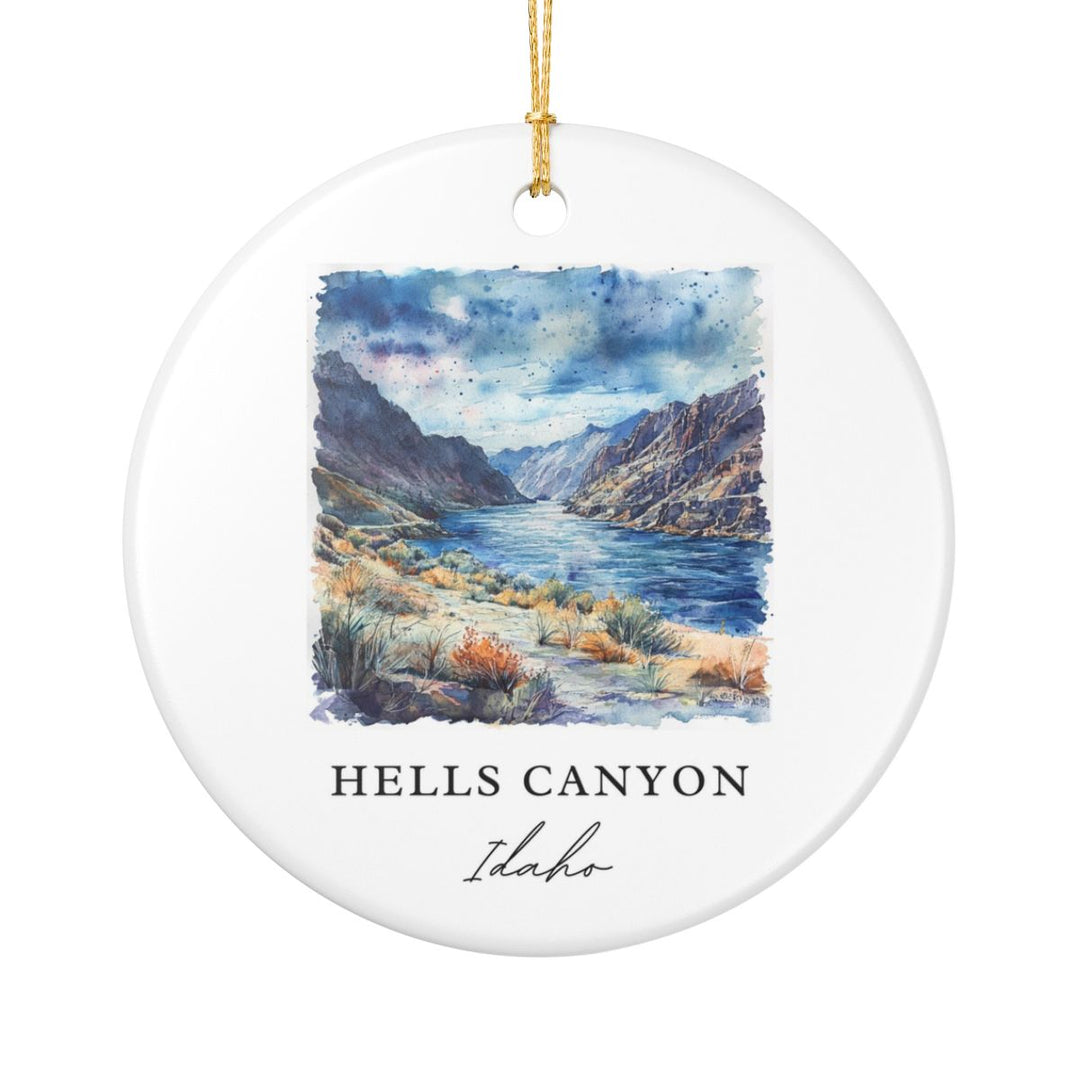 Hells Canyon Idaho Ornament: Unique Hells Canyon Souvenir, Hells Canyon Idaho Xmas Decor, and Authentic Hells Canyon Gift