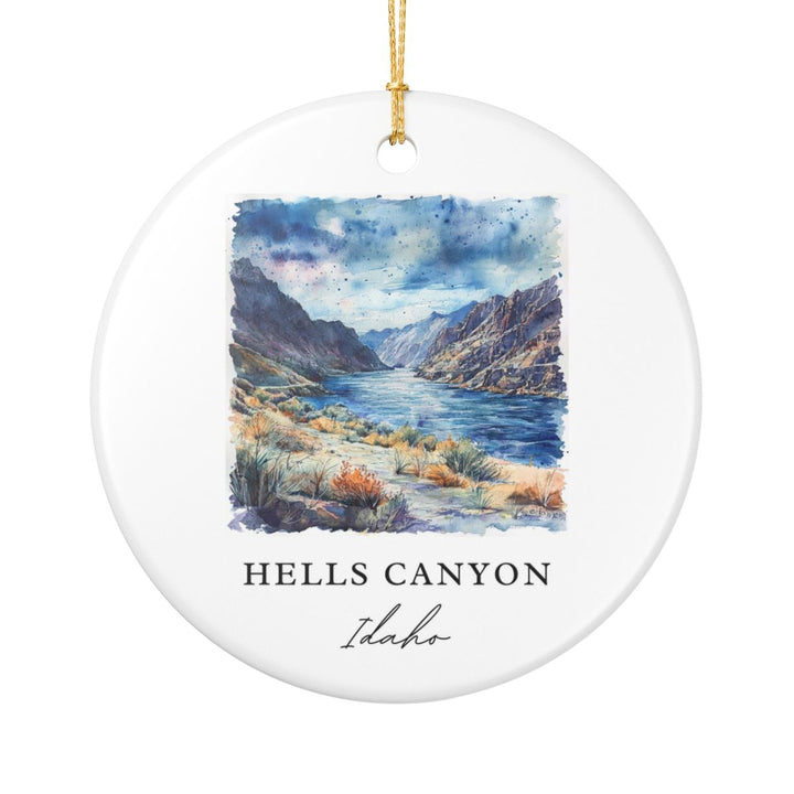 Hells Canyon Idaho Ornament: Unique Hells Canyon Souvenir, Hells Canyon Idaho Xmas Decor, and Authentic Hells Canyon Gift