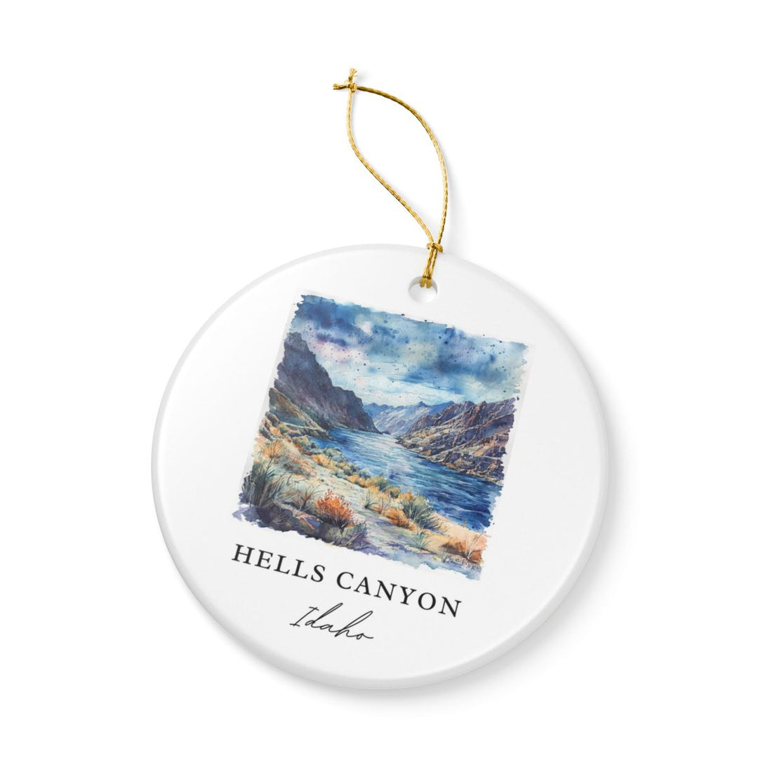 Hells Canyon Idaho Ornament: Unique Hells Canyon Souvenir, Hells Canyon Idaho Xmas Decor, and Authentic Hells Canyon Gift