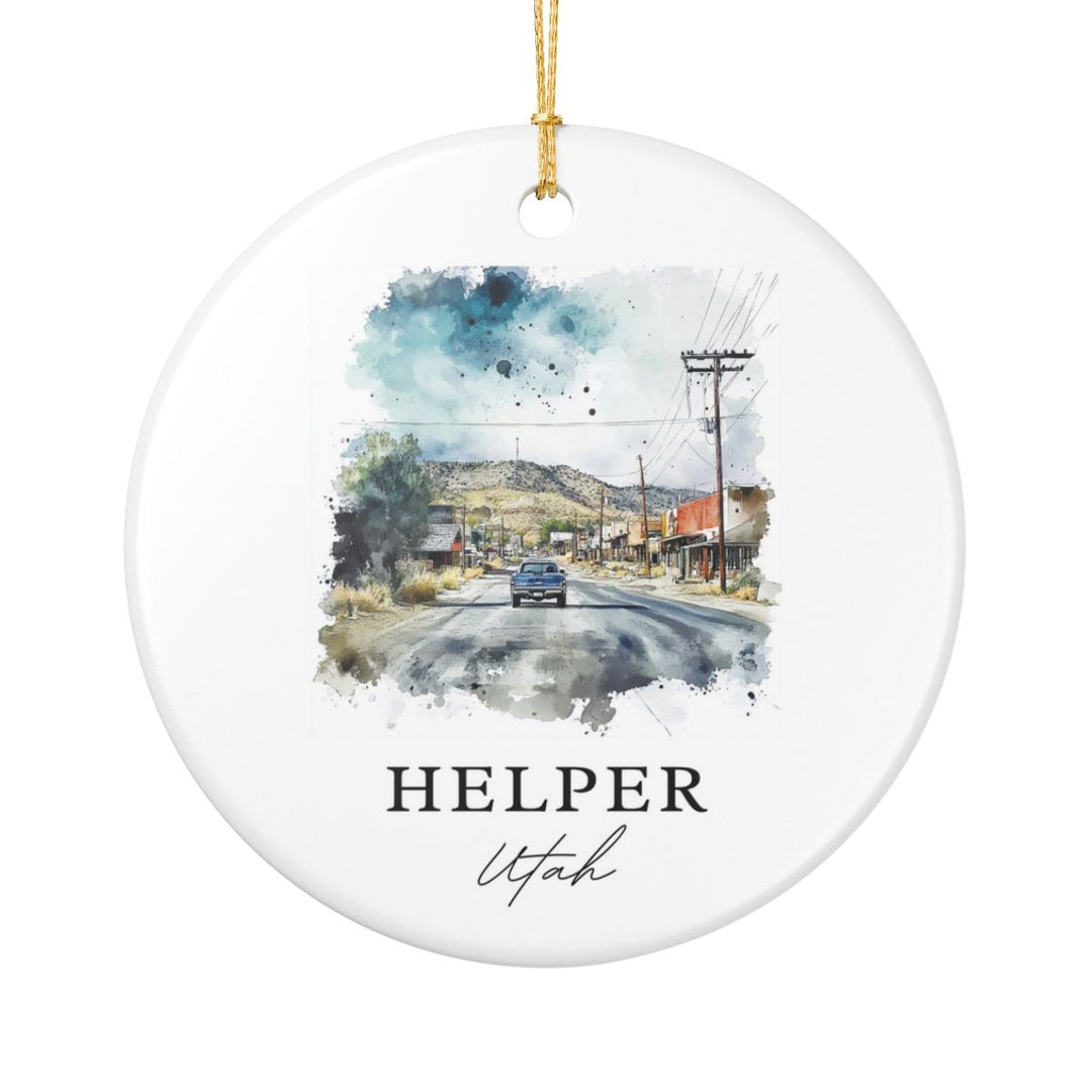 Helper Utah USA Ornament: Unique Helper Souvenir, Helper Utah Xmas Decor, and Authentic Helper Gift