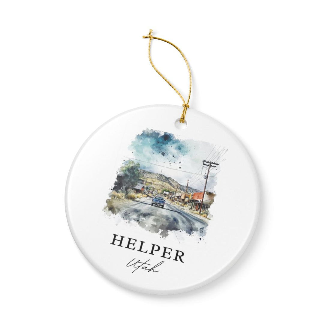 Helper Utah USA Ornament: Unique Helper Souvenir, Helper Utah Xmas Decor, and Authentic Helper Gift