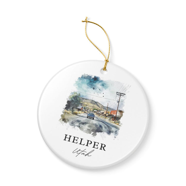 Helper Utah USA Ornament: Unique Helper Souvenir, Helper Utah Xmas Decor, and Authentic Helper Gift