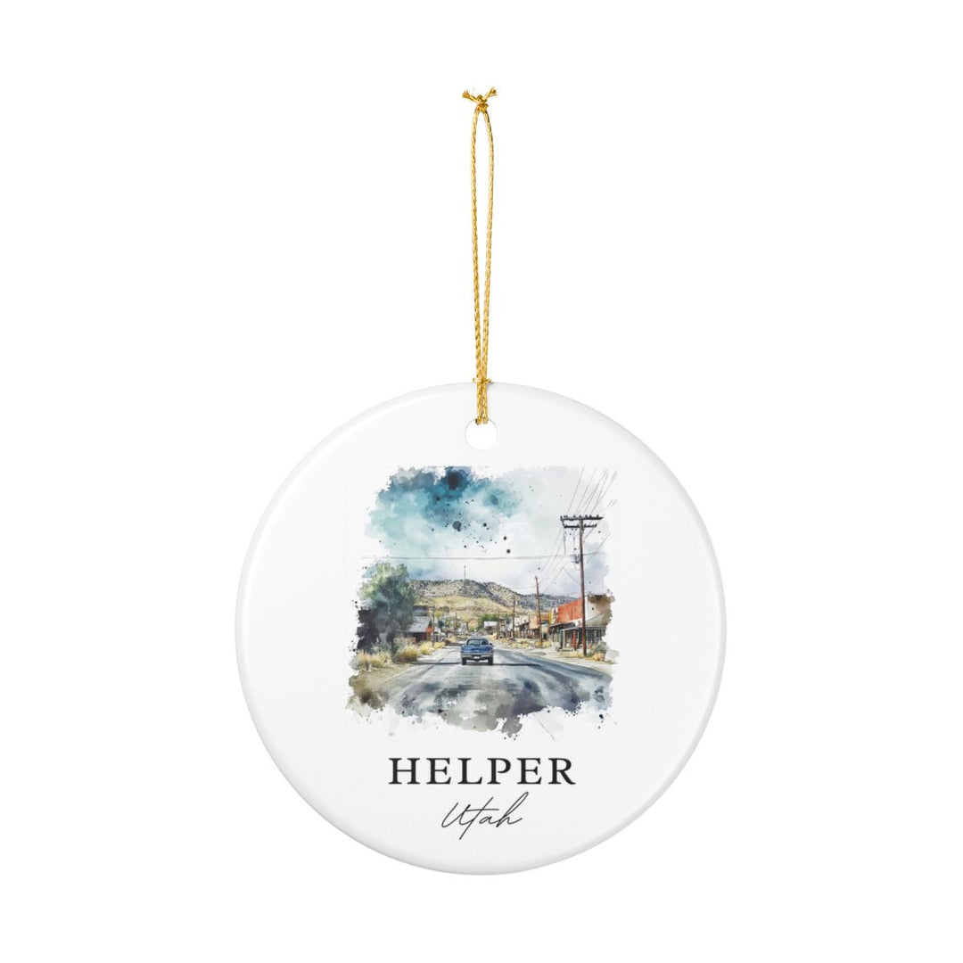 Helper Utah USA Ornament: Unique Helper Souvenir, Helper Utah Xmas Decor, and Authentic Helper Gift