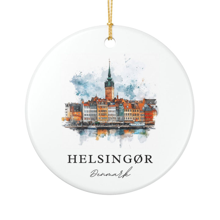 Helsingør Denmark Ornament: Unique Helsingør Souvenir, Helsingør Denmark Xmas Decor, and Authentic Helsingør Gift