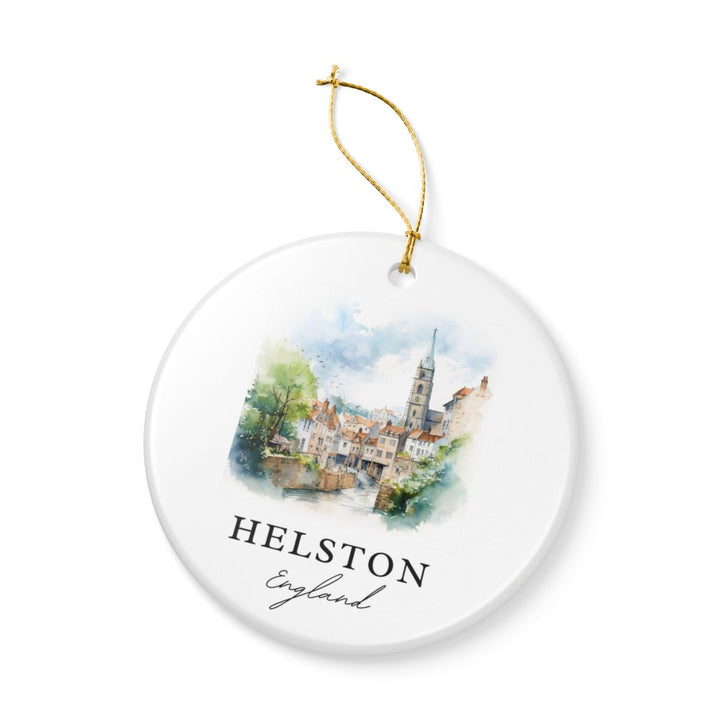Helston England Ornament: Unique Helston Souvenir, Helston England Xmas Decor, and Authentic Helston Gift