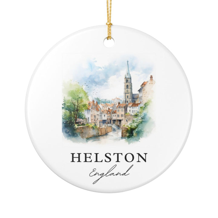 Helston England Ornament: Unique Helston Souvenir, Helston England Xmas Decor, and Authentic Helston Gift