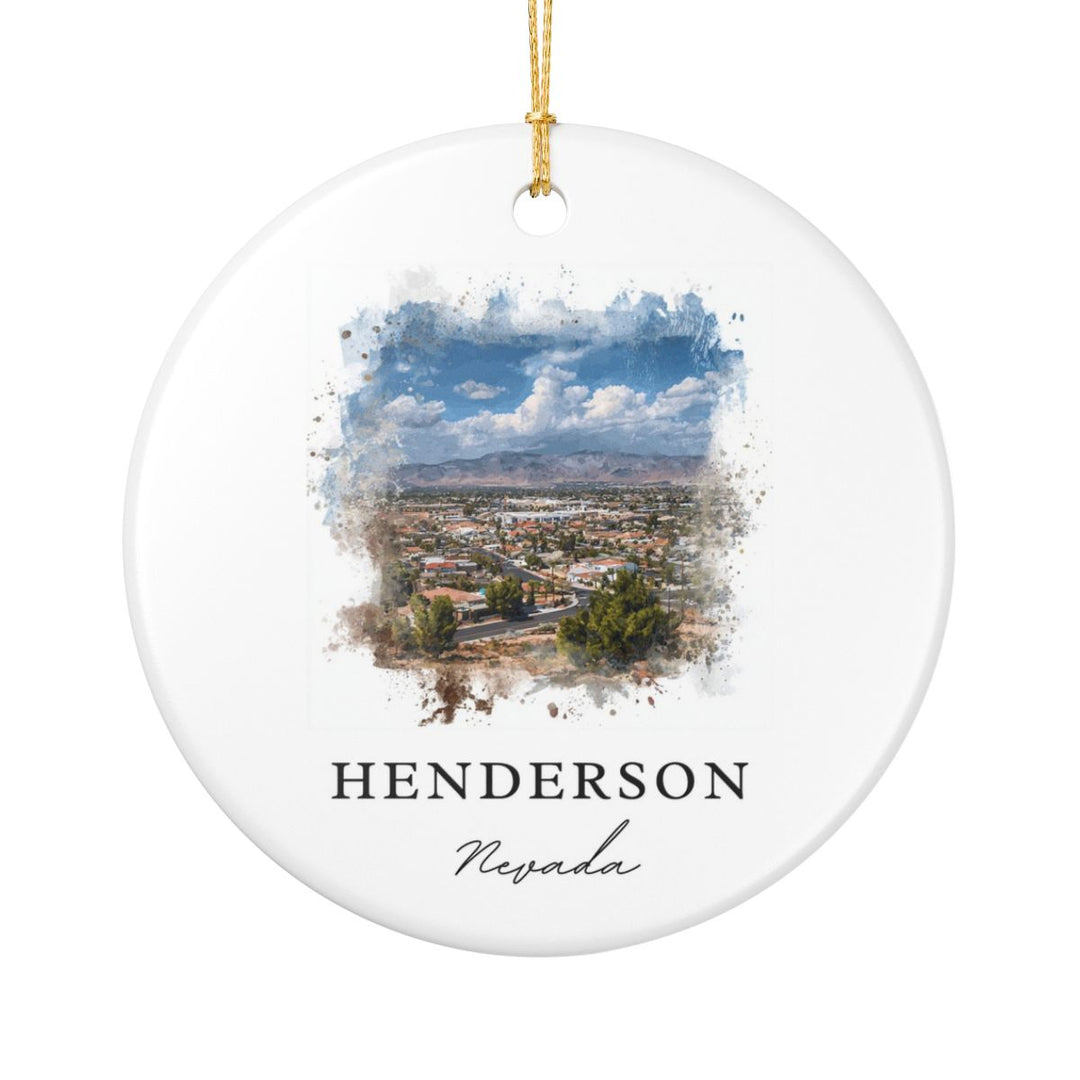 Henderson NV Ornament: Unique Henderson Souvenir, Henderson Nevada Xmas Decor, and Authentic Henderson Gift