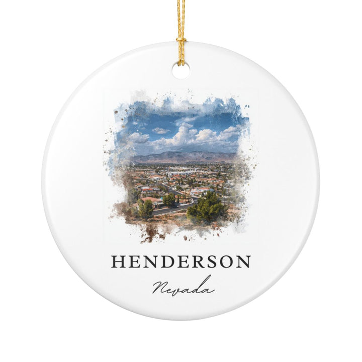 Henderson NV Ornament: Unique Henderson Souvenir, Henderson Nevada Xmas Decor, and Authentic Henderson Gift