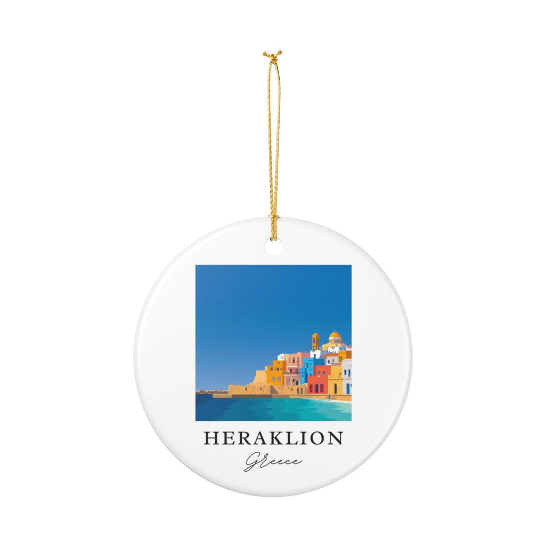 Heraklion Greece Ornament: Unique Heraklion Greece Souvenir, Heraklion Greece Xmas Decor, and Authentic Heraklion Greece Gift