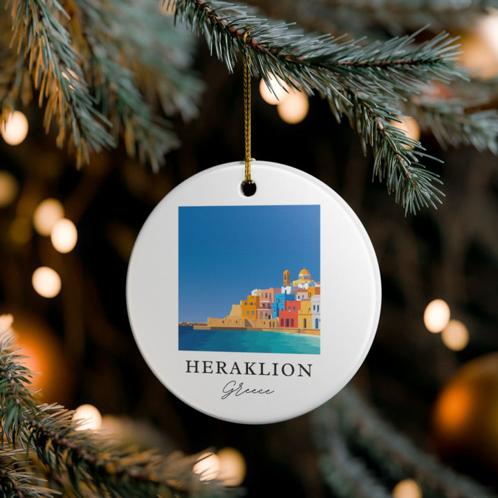 Heraklion Greece Ornament: Unique Heraklion Greece Souvenir, Heraklion Greece Xmas Decor, and Authentic Heraklion Greece Gift