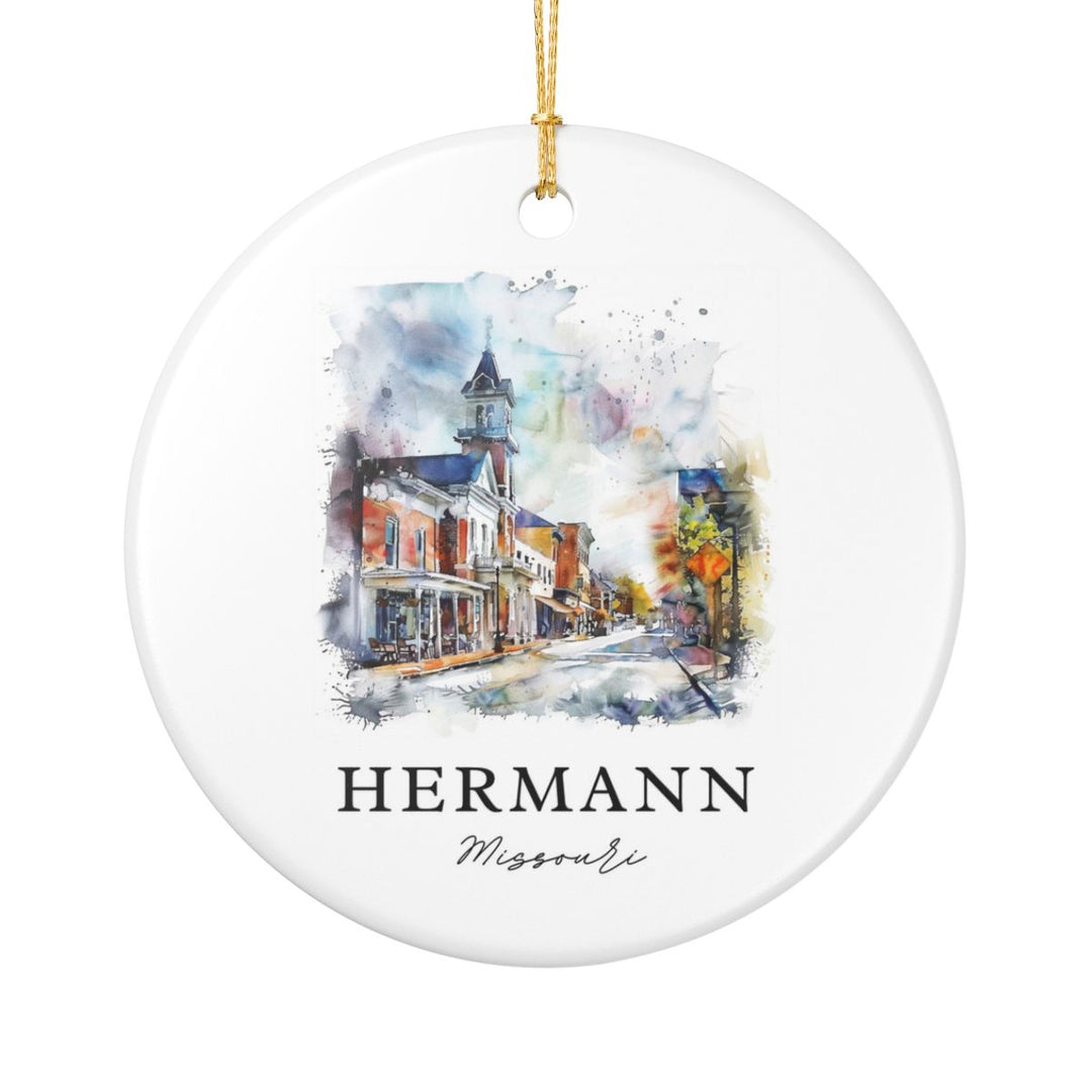 Hermann Missouri Ornament: Unique Hermann Missouri Souvenir, Hermann Missouri Xmas Decor, and Authentic Hermann Missouri Gift