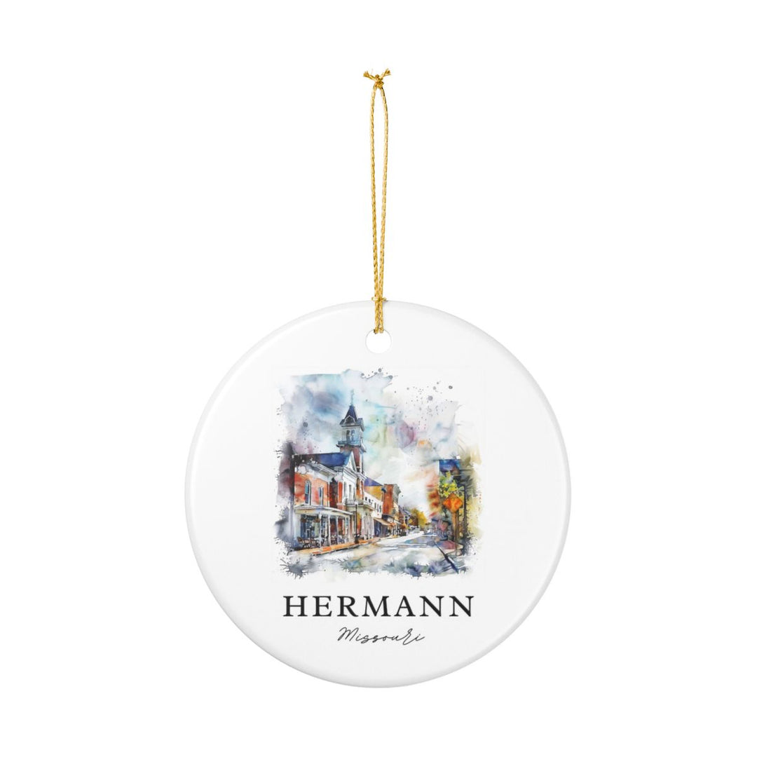 Hermann Missouri Ornament: Unique Hermann Missouri Souvenir, Hermann Missouri Xmas Decor, and Authentic Hermann Missouri Gift