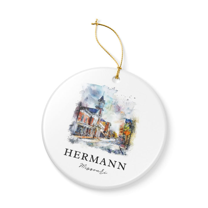 Hermann Missouri Ornament: Unique Hermann Missouri Souvenir, Hermann Missouri Xmas Decor, and Authentic Hermann Missouri Gift