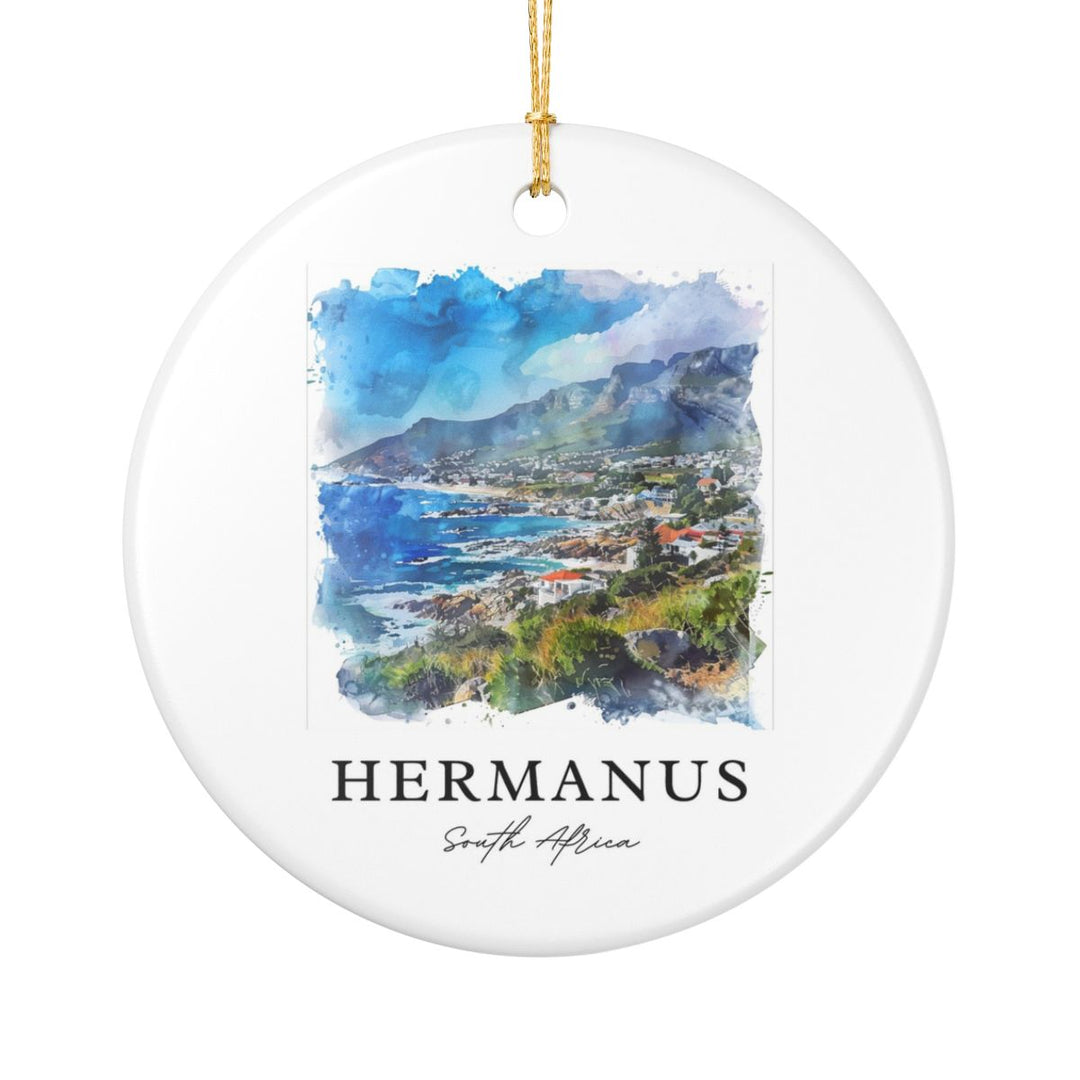 Hermanus South Africa Ornament: Unique Hermanus Souvenir, Hermanus South Africa Xmas Decor, and Authentic Hermanus Gift