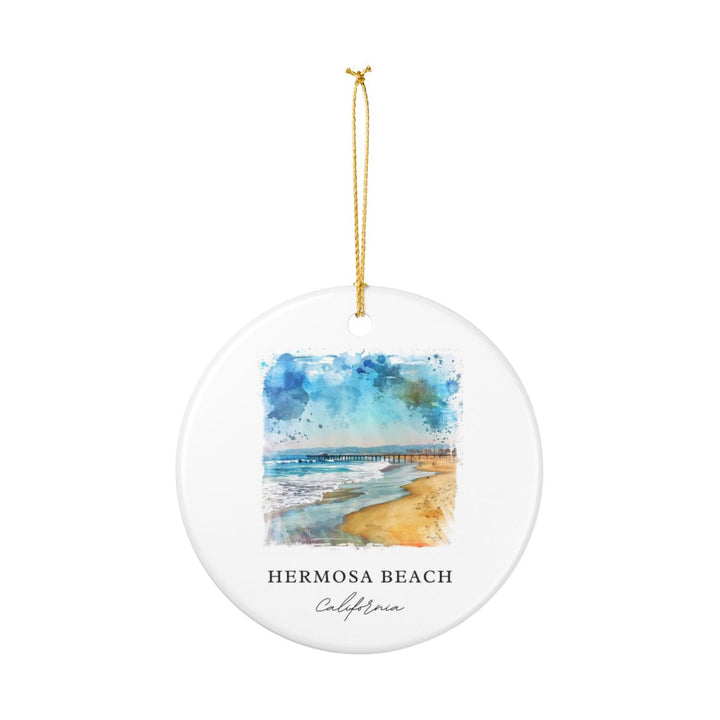 Hermosa Beach Ornament: Unique Hermosa Beach Souvenir, Hermosa Beach Xmas Decor, and Authentic Hermosa Beach Gift