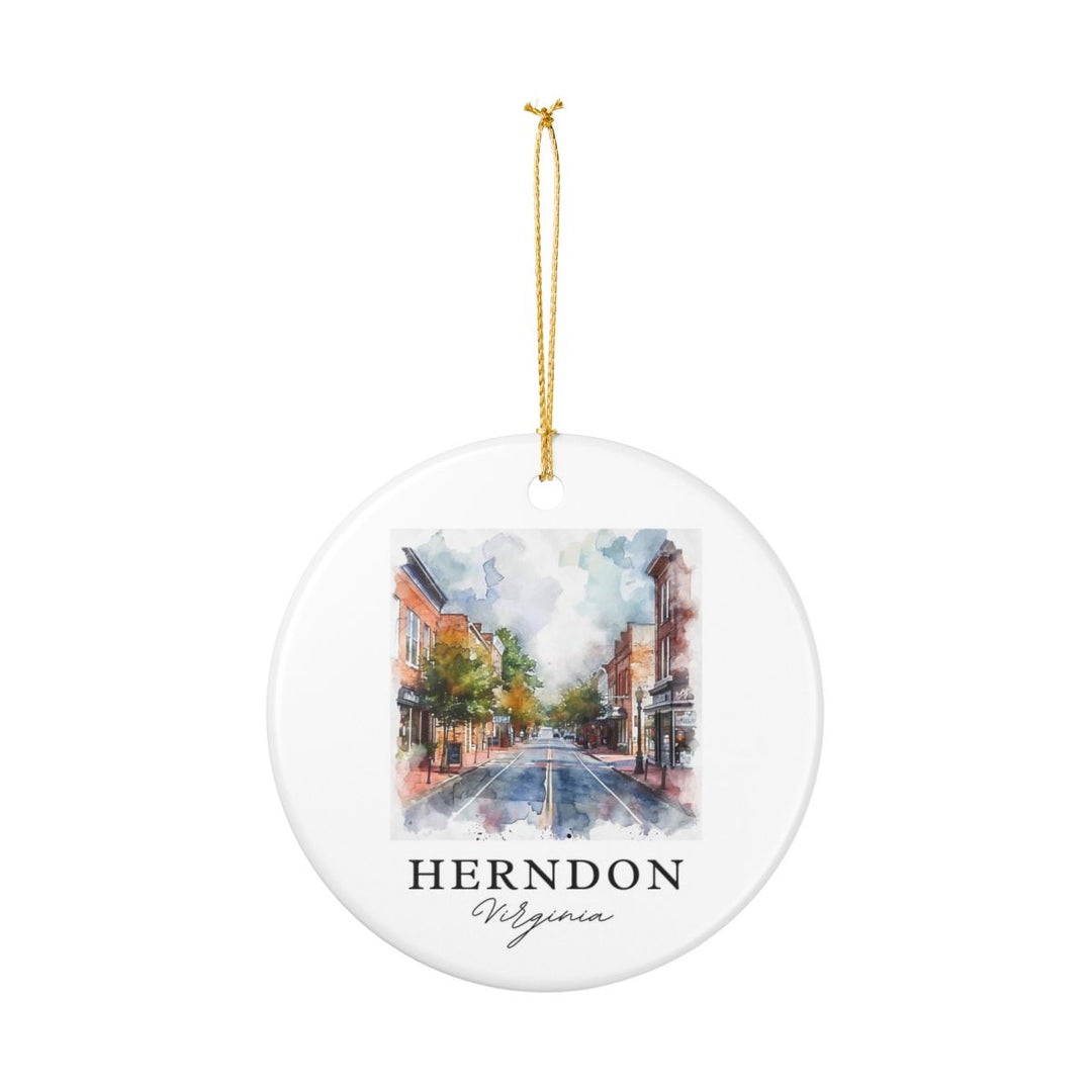 Herndon Virginia Ornament: Unique Herndon Souvenir, Herndon Virginia Xmas Decor, and Authentic Herndon Gift