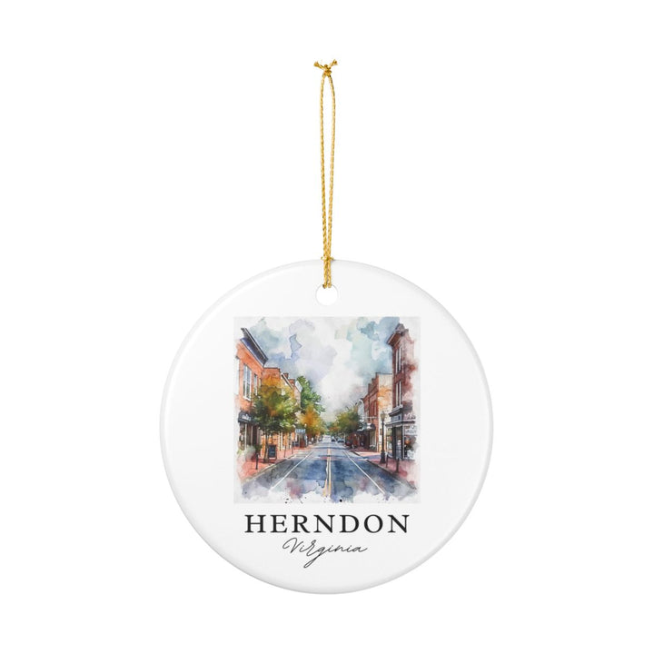 Herndon Virginia Ornament: Unique Herndon Souvenir, Herndon Virginia Xmas Decor, and Authentic Herndon Gift