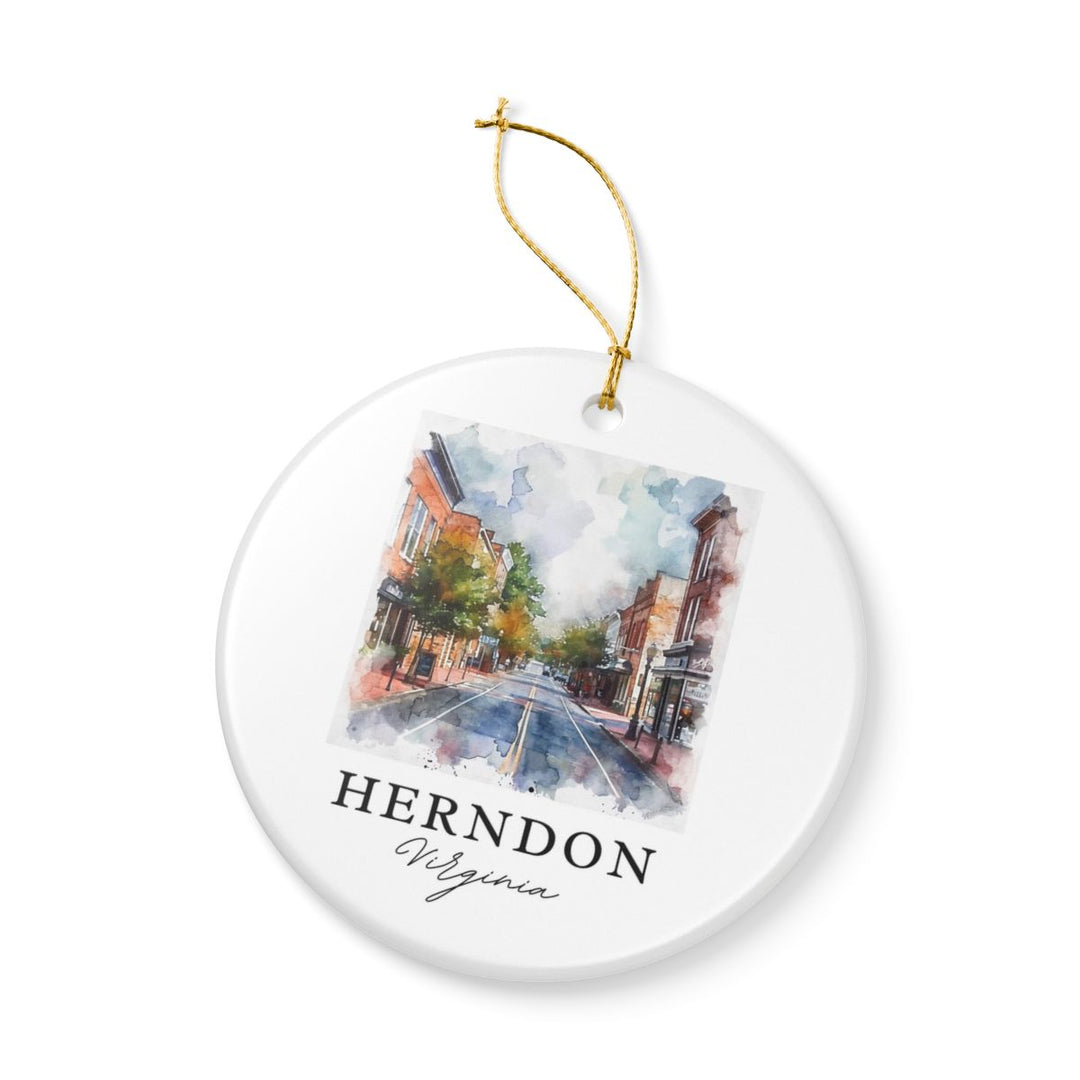 Herndon Virginia Ornament: Unique Herndon Souvenir, Herndon Virginia Xmas Decor, and Authentic Herndon Gift
