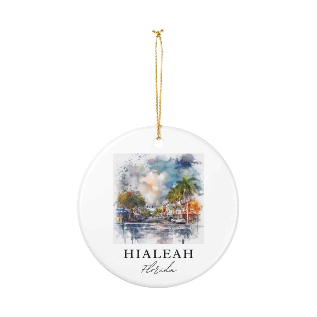 Hialeah Florida Ornament: Unique Hialeah Florida Souvenir, Hialeah Florida Xmas Decor, and Authentic Hialeah Florida Gift