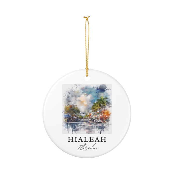 Hialeah Florida Ornament: Unique Hialeah Florida Souvenir, Hialeah Florida Xmas Decor, and Authentic Hialeah Florida Gift