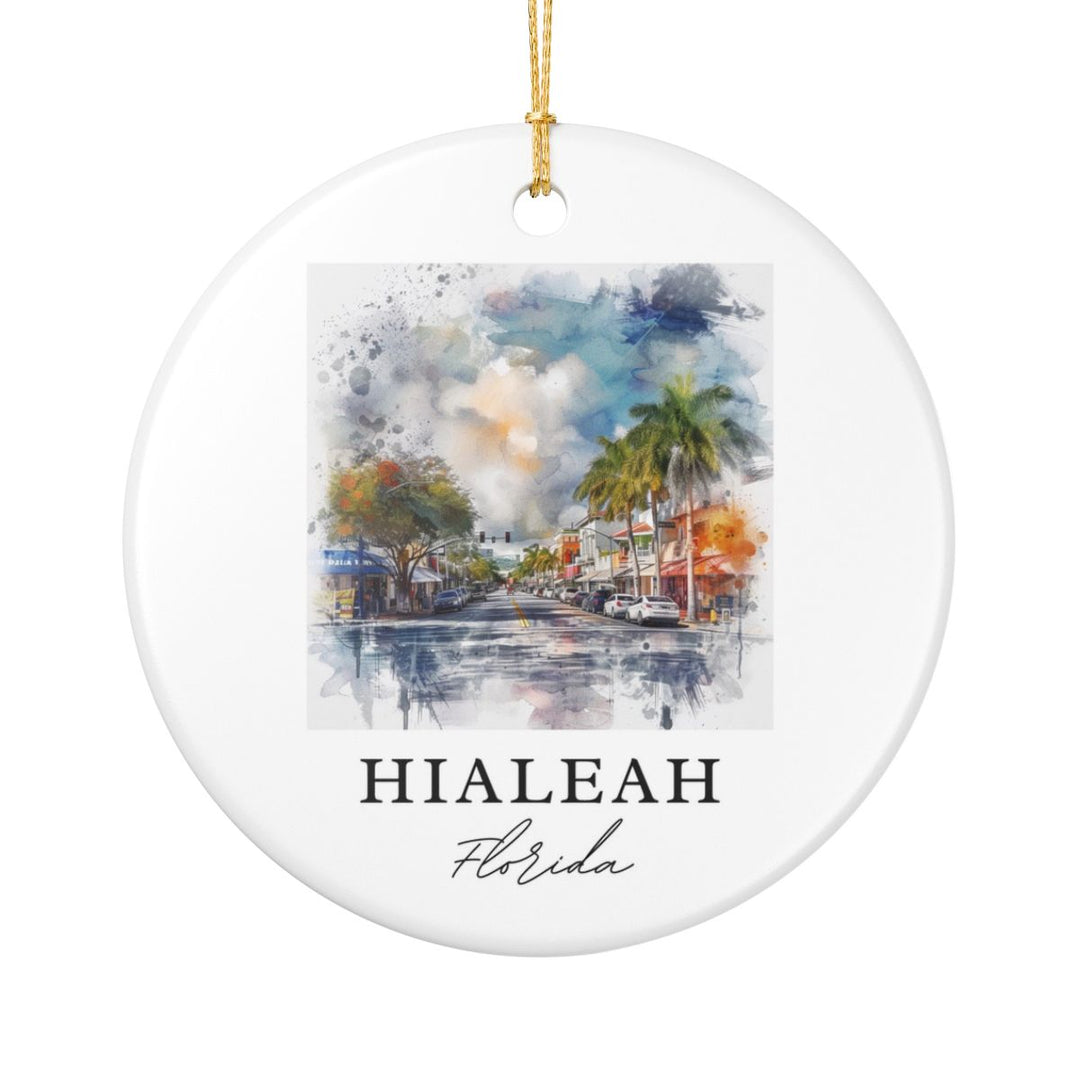 Hialeah Florida Ornament: Unique Hialeah Florida Souvenir, Hialeah Florida Xmas Decor, and Authentic Hialeah Florida Gift