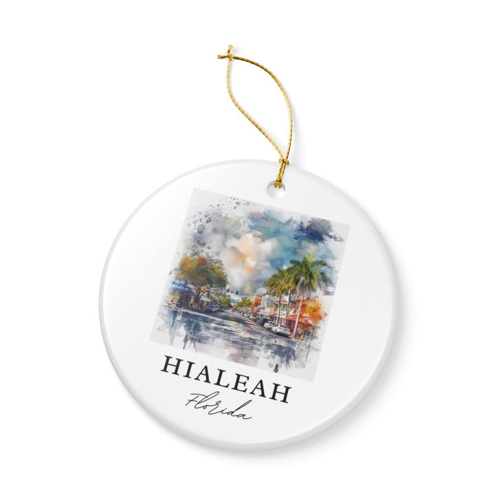Hialeah Florida Ornament: Unique Hialeah Florida Souvenir, Hialeah Florida Xmas Decor, and Authentic Hialeah Florida Gift