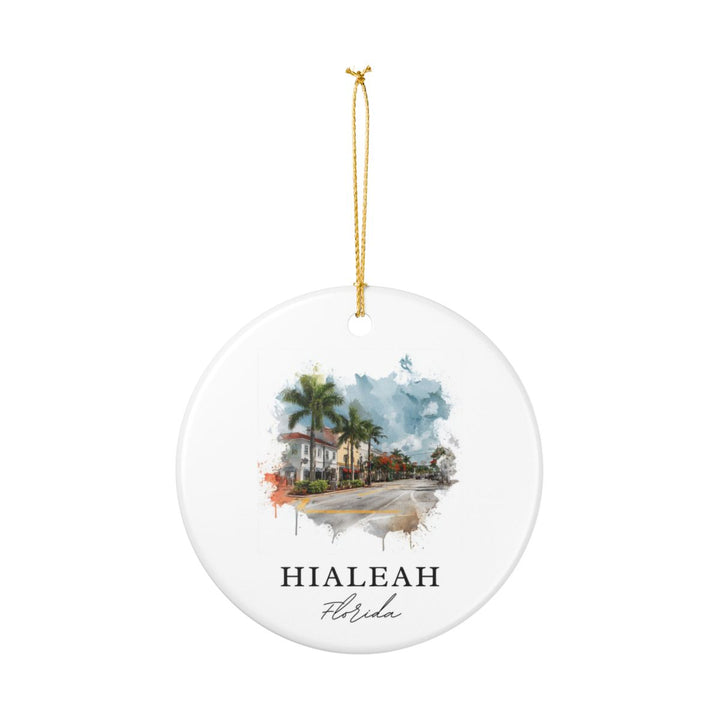 Hialeah Florida Ornament: Unique Hialeah Souvenir, Hialeah Florida Xmas Decor, and Authentic Hialeah Gift