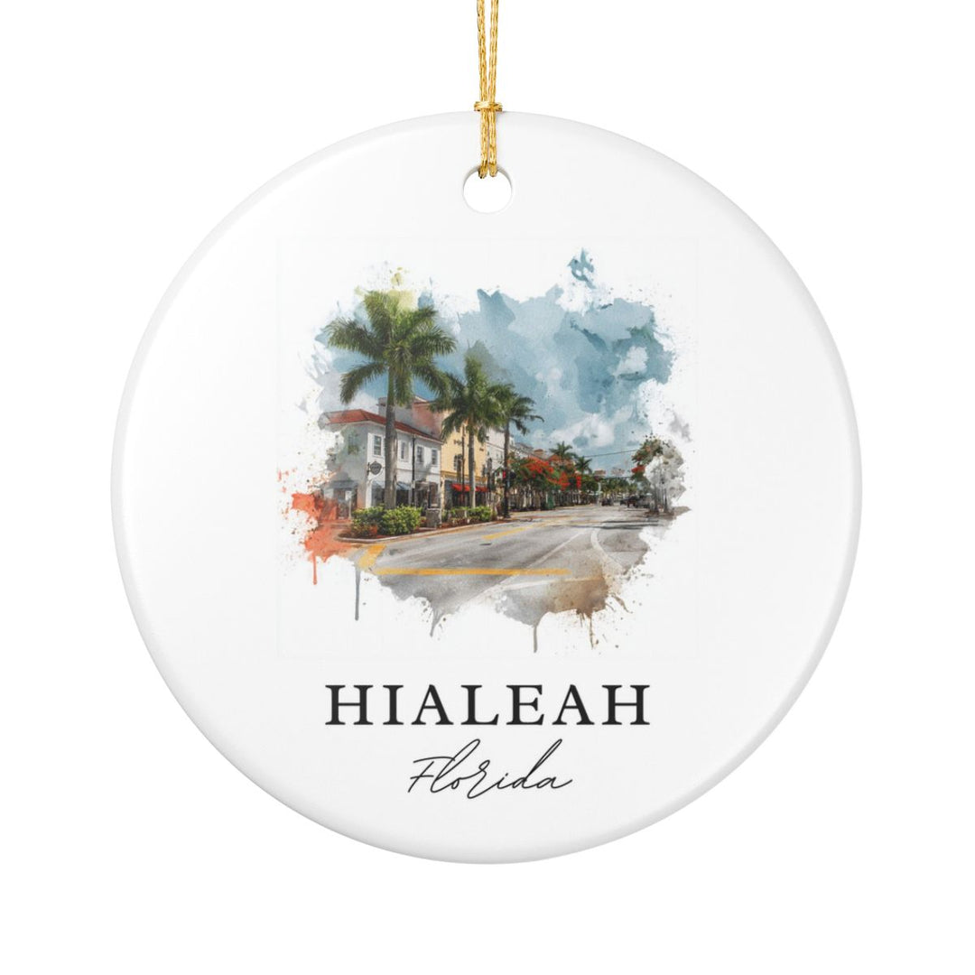 Hialeah Florida Ornament: Unique Hialeah Souvenir, Hialeah Florida Xmas Decor, and Authentic Hialeah Gift