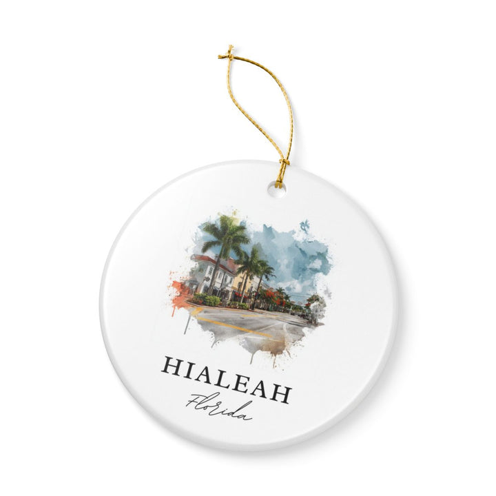 Hialeah Florida Ornament: Unique Hialeah Souvenir, Hialeah Florida Xmas Decor, and Authentic Hialeah Gift