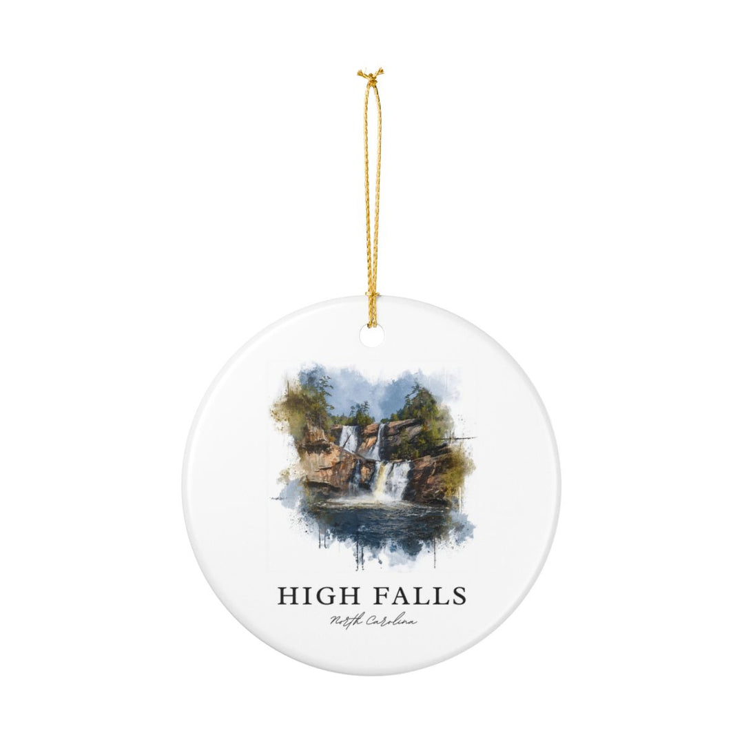High Falls North Carolina USA Ornament: Unique High Falls Souvenir, High Falls North Carolina Xmas Decor, and Authentic High Falls Gift