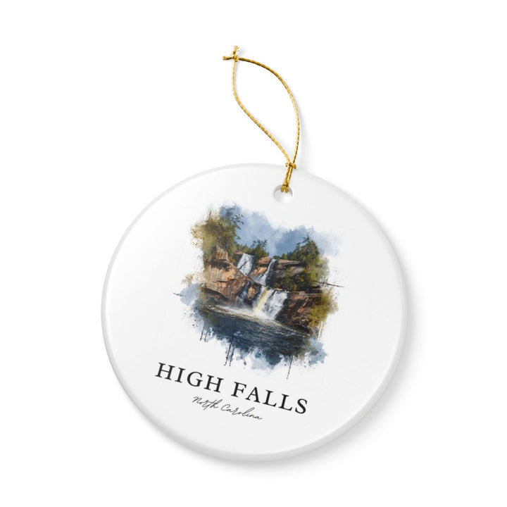 High Falls North Carolina USA Ornament: Unique High Falls Souvenir, High Falls North Carolina Xmas Decor, and Authentic High Falls Gift