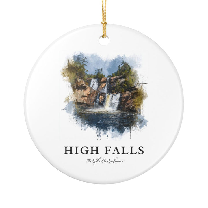 High Falls North Carolina USA Ornament: Unique High Falls Souvenir, High Falls North Carolina Xmas Decor, and Authentic High Falls Gift