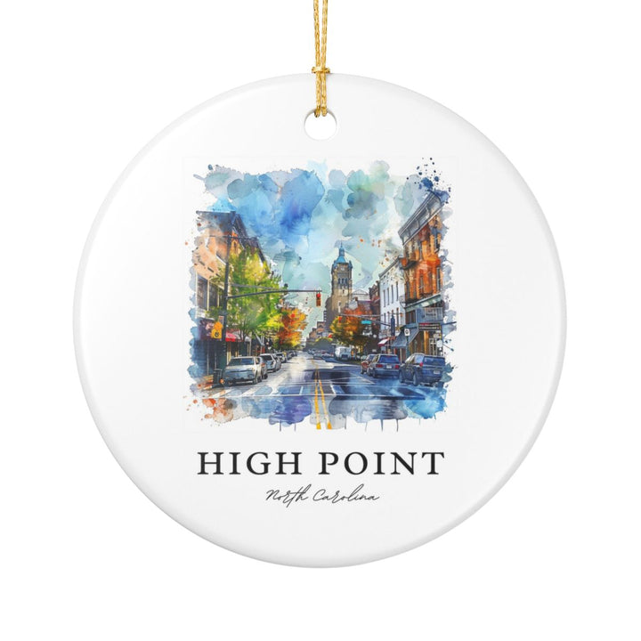 High Point North Carolina Ornament: Unique High Point Souvenir, High Point North Carolina Xmas Decor, and Authentic High Point Gift