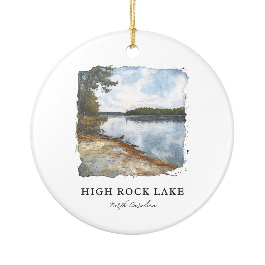 High Rock Lake North Carolina Ornament: Unique High Rock Lake Souvenir, High Rock Lake North Carolina Xmas Decor, and Authentic High Rock Lake Gift