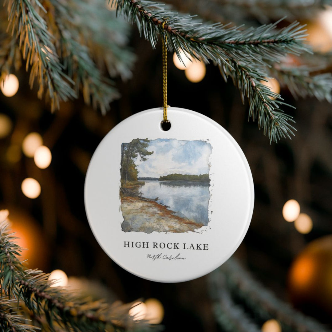 High Rock Lake North Carolina Ornament: Unique High Rock Lake Souvenir, High Rock Lake North Carolina Xmas Decor, and Authentic High Rock Lake Gift