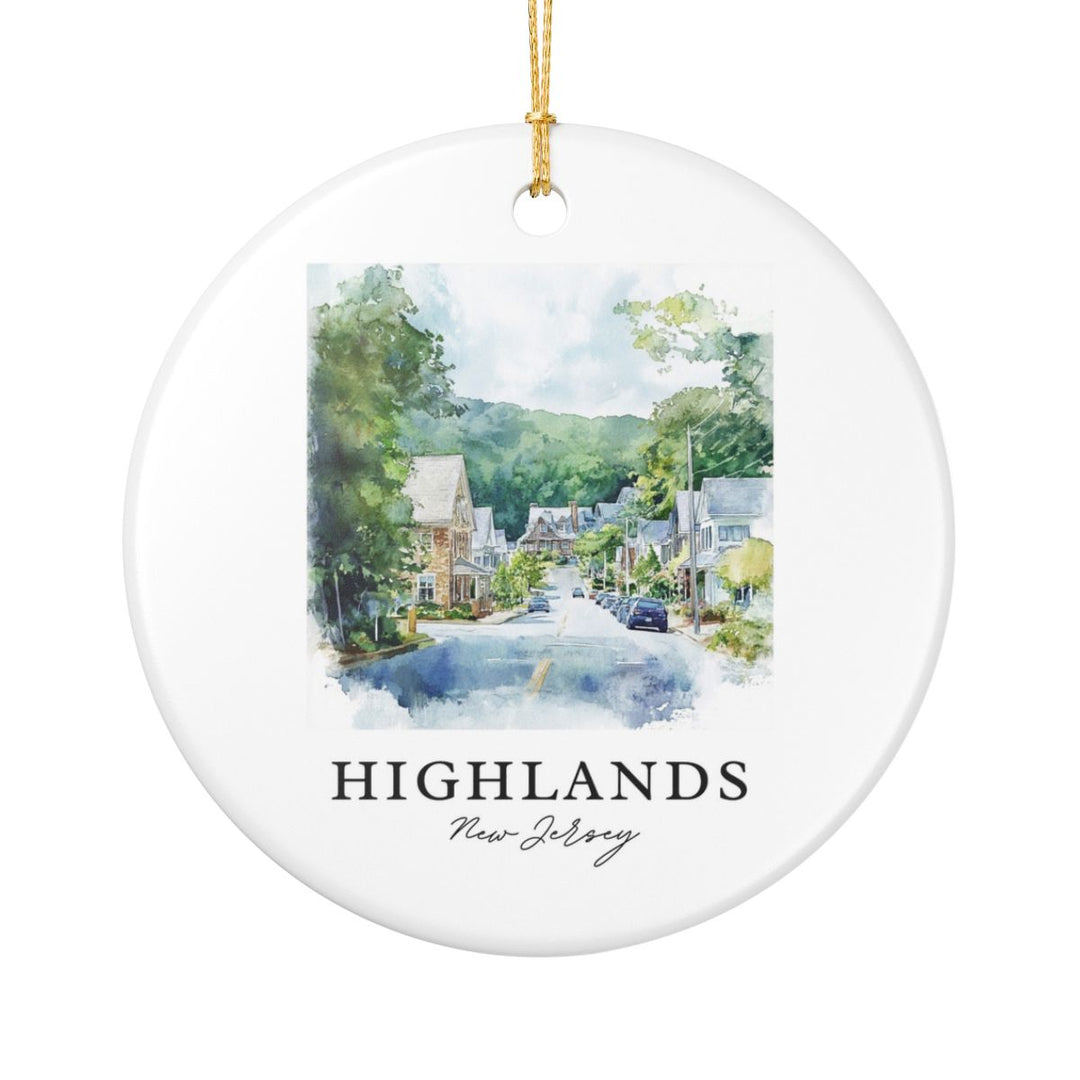 Highlands New Jersey Ornament: Unique Highlands Souvenir, Highlands New Jersey Xmas Decor, and Authentic Highlands Gift