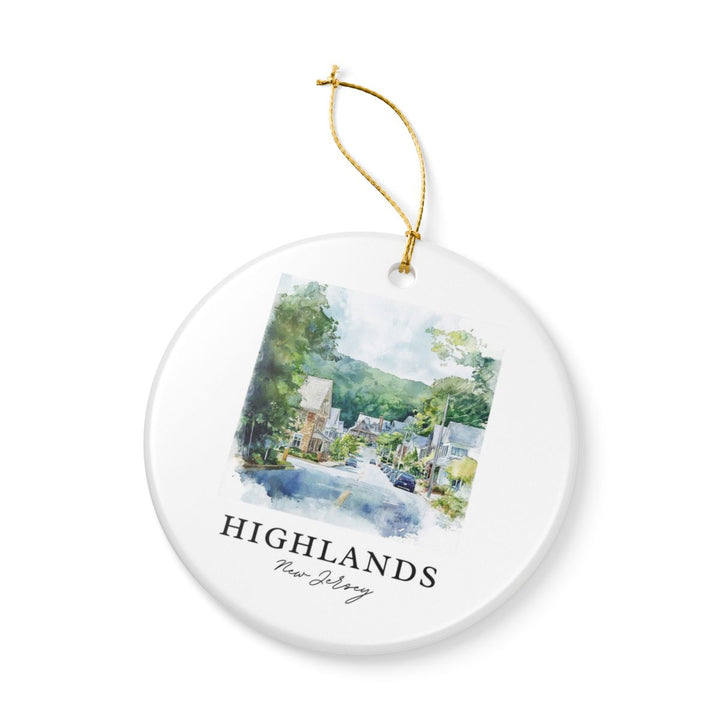 Highlands New Jersey Ornament: Unique Highlands Souvenir, Highlands New Jersey Xmas Decor, and Authentic Highlands Gift