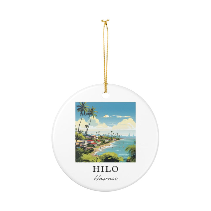 Hilo Hawaii Ornament: Unique Hilo Souvenir, Hilo Hawaii Xmas Decor, and Authentic Hilo Gift