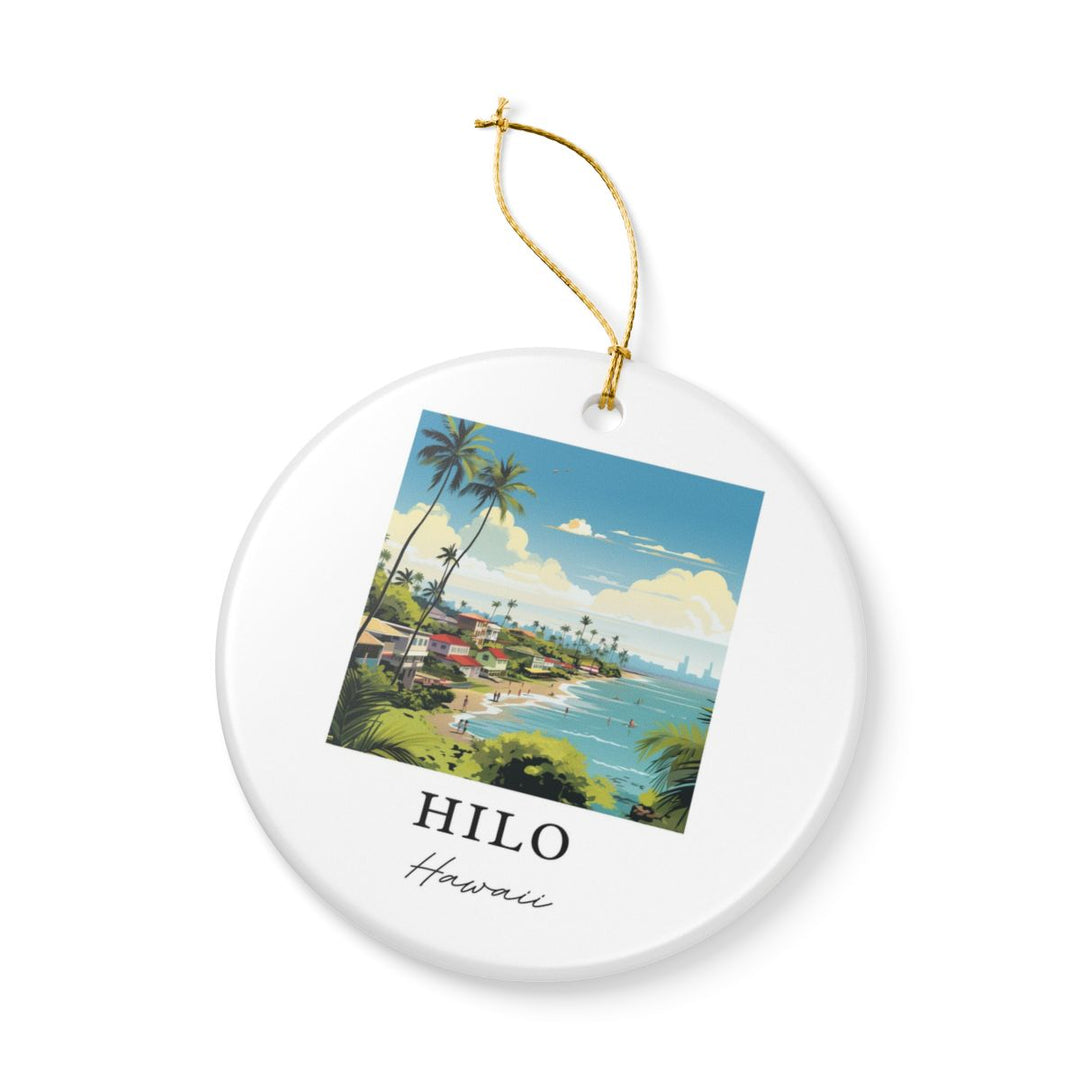 Hilo Hawaii Ornament: Unique Hilo Souvenir, Hilo Hawaii Xmas Decor, and Authentic Hilo Gift