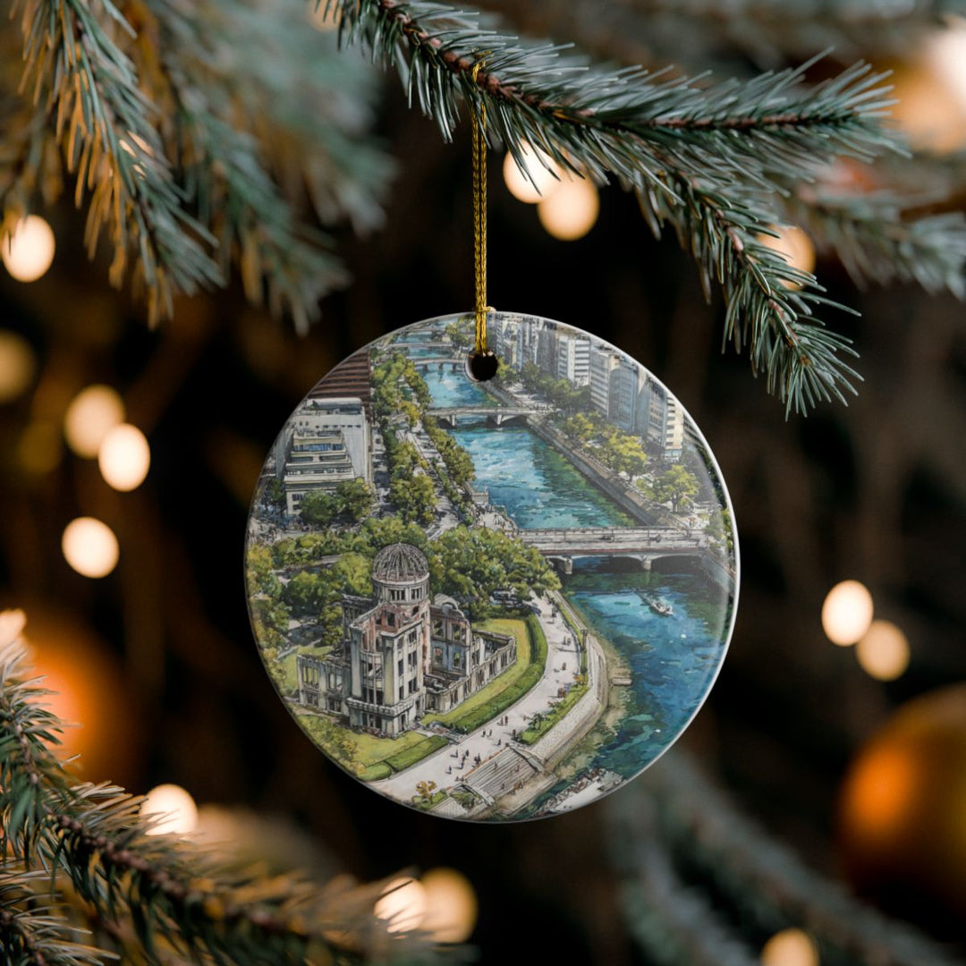 Hiroshima Japan Ornament: Unique Hiroshima Japan Souvenir, Hiroshima Japan Xmas Decor, and Authentic Hiroshima Japan Gift